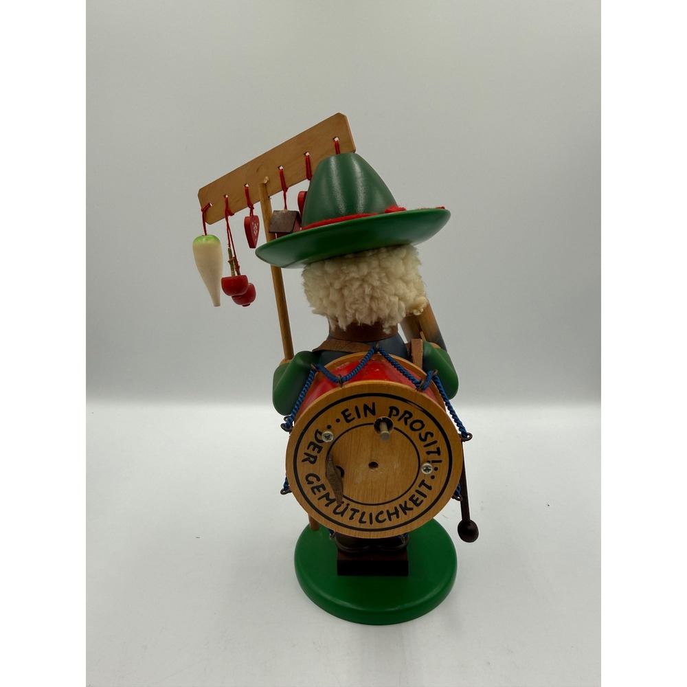 Steinbach Oktoberfest Smoker Music Box Ein Prosit West Germany Wooden Folk Art - Picture 3 of 8